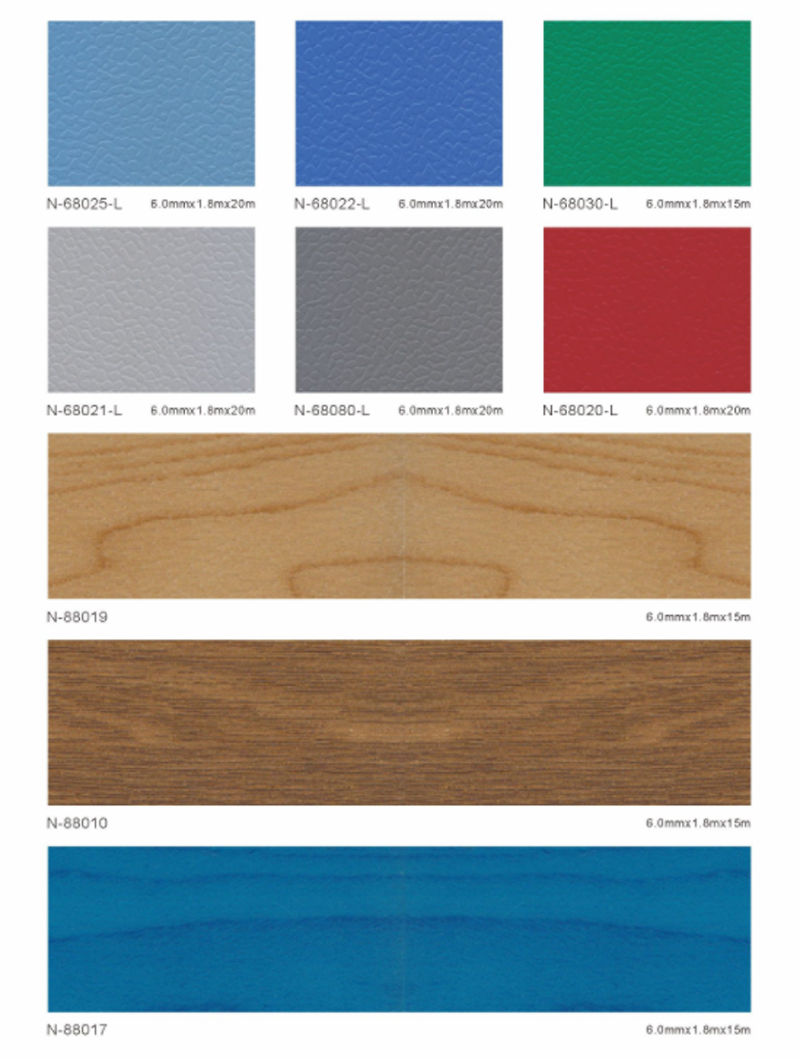 多功能场地专用 PVC运动地胶